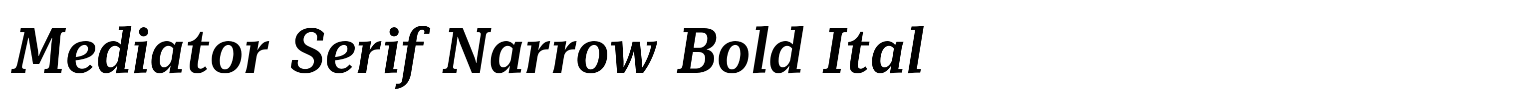 Mediator Serif Narrow Bold Ital